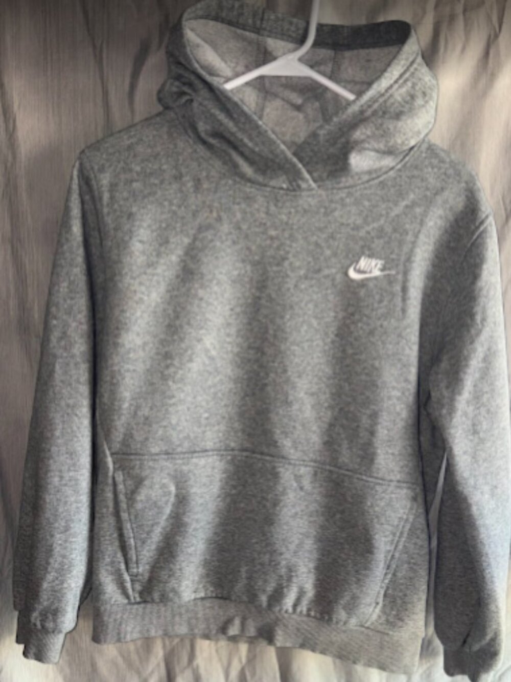 Nike Sportswear Club Fleece Big Kids' Pullover Grey Hoodie Size XL